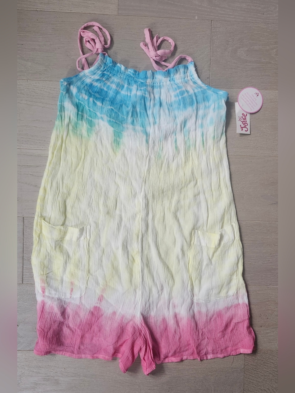 Justice Girls Tie Dye Girl Summer Romper Size 10